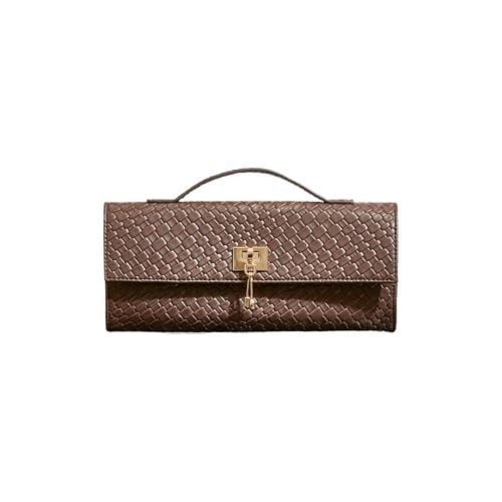 Elegant Women'S Crocodile Embossed Clutch Bag Vintage Elegant Pu Textured Even